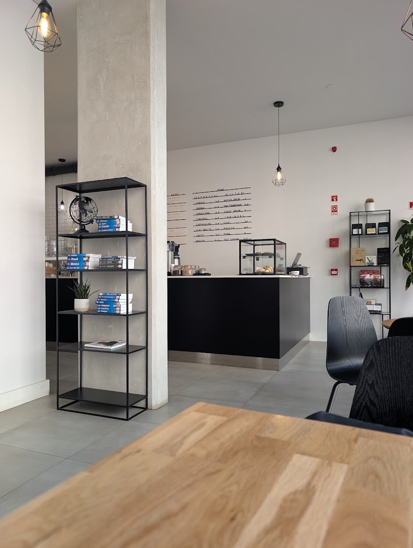 Interior of Café Passaporte, specialty coffee shop in Porto