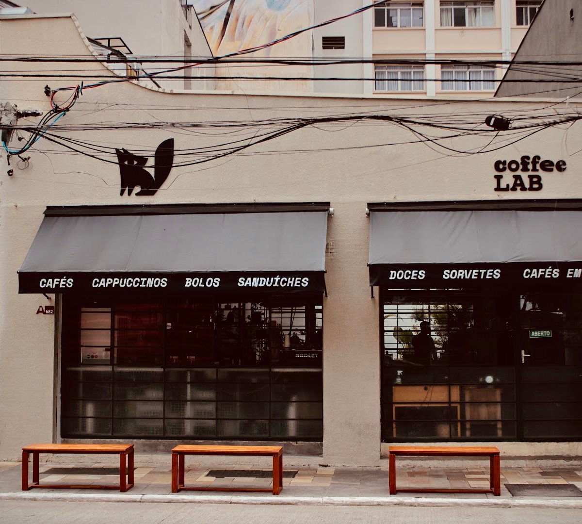Storefront of Coffee Lab 2, specialty coffee shop in São Paulo
