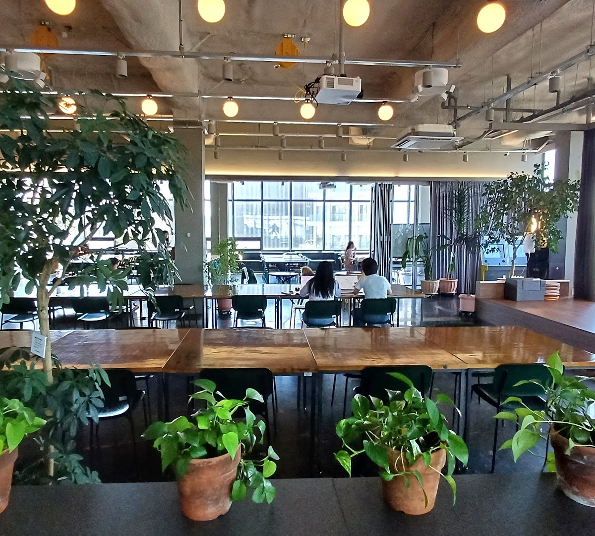 Interior of Die Synthese Cafe, specialty coffee shop in Seoul