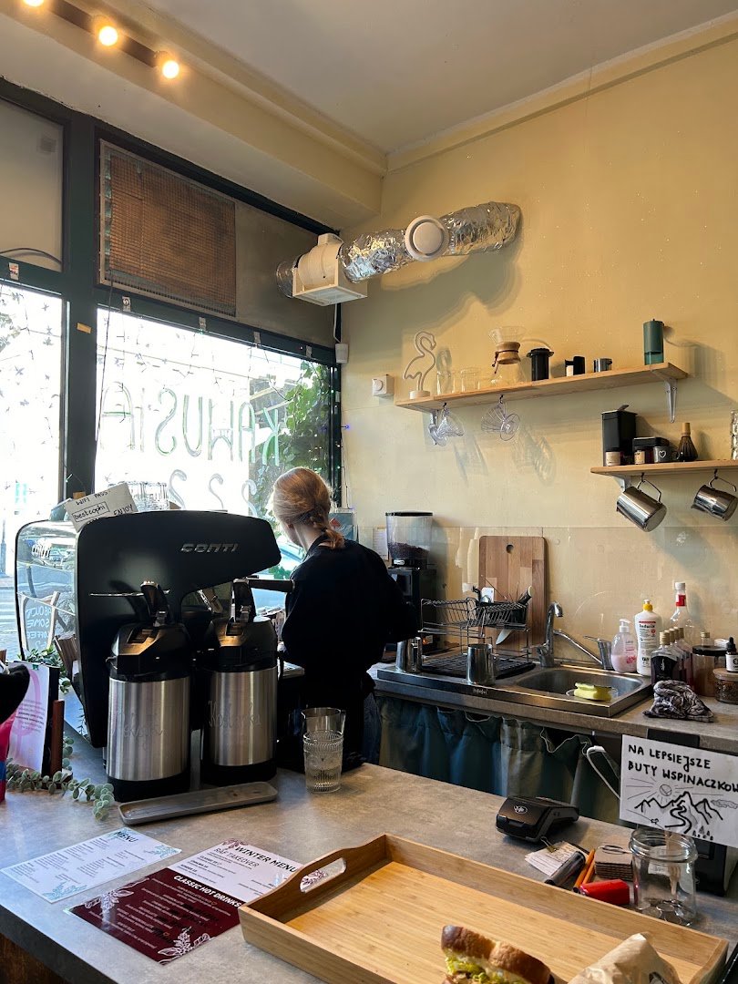 Interior of Cafe Central Solec, specialty coffee shop in Warsaw