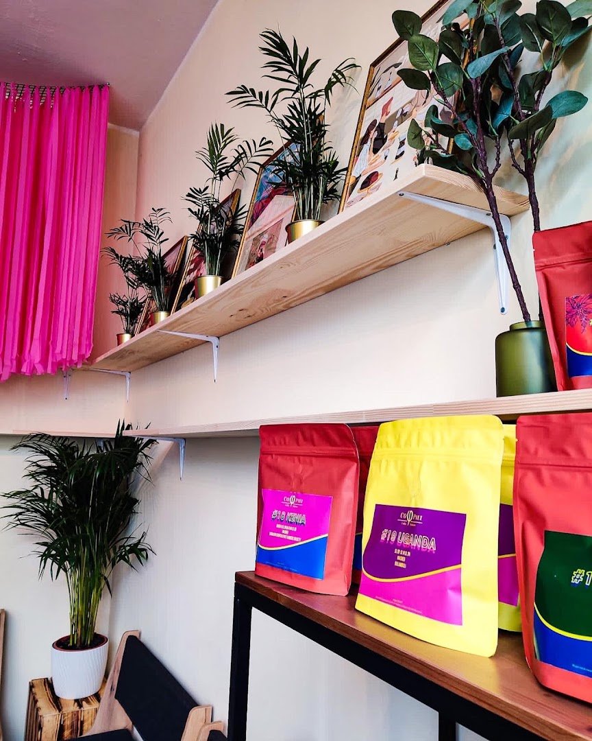 Interior of Cafe Central Solec, specialty coffee shop in Warsaw