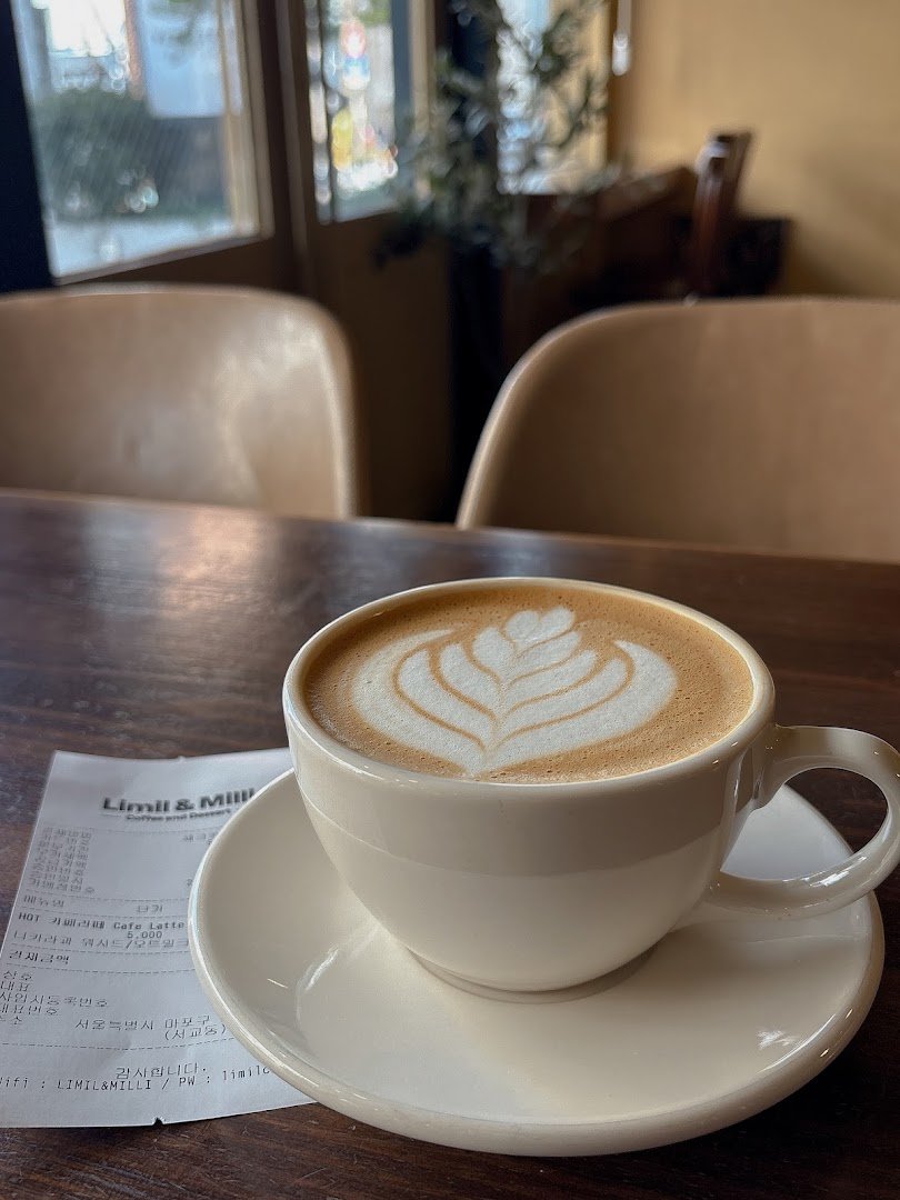 Coffee at Limil coffee, specialty coffee shop in Seoul
