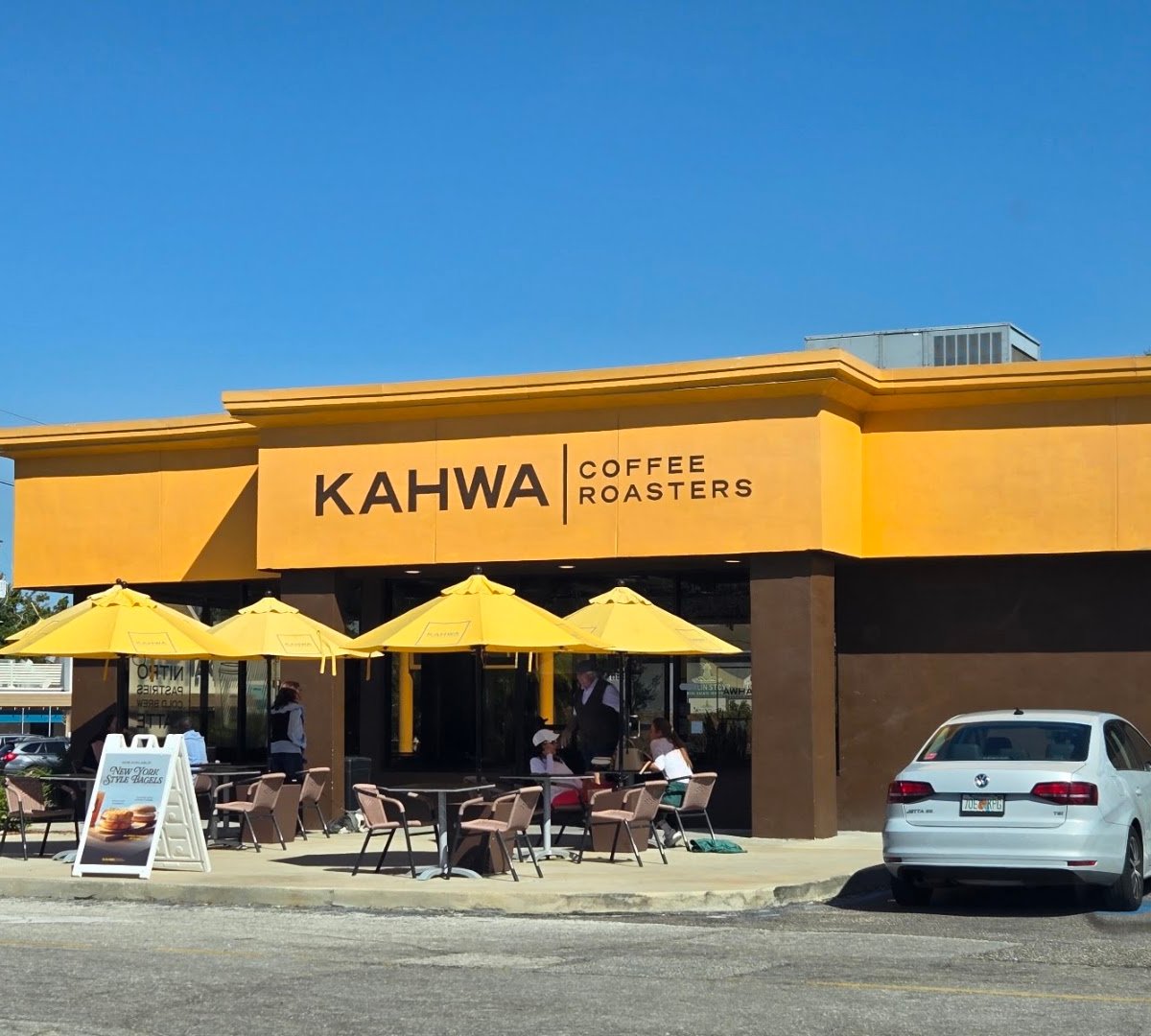 Storefront of Kahwa Coffee, specialty coffee shop in Tampa-St. Petersburg