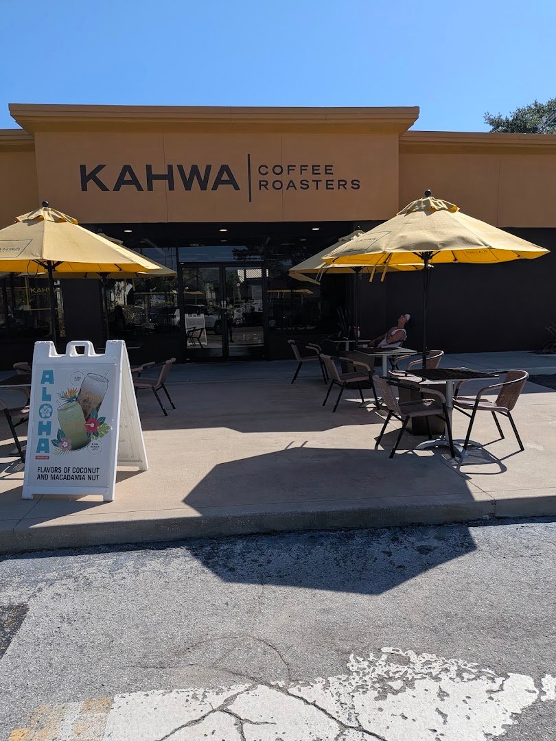 Storefront of Kahwa Coffee, specialty coffee shop in Tampa-St. Petersburg