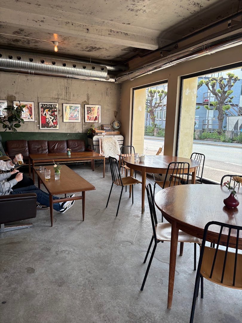Interior of Fuglen Coffee Roasters, specialty coffee shop in Oslo