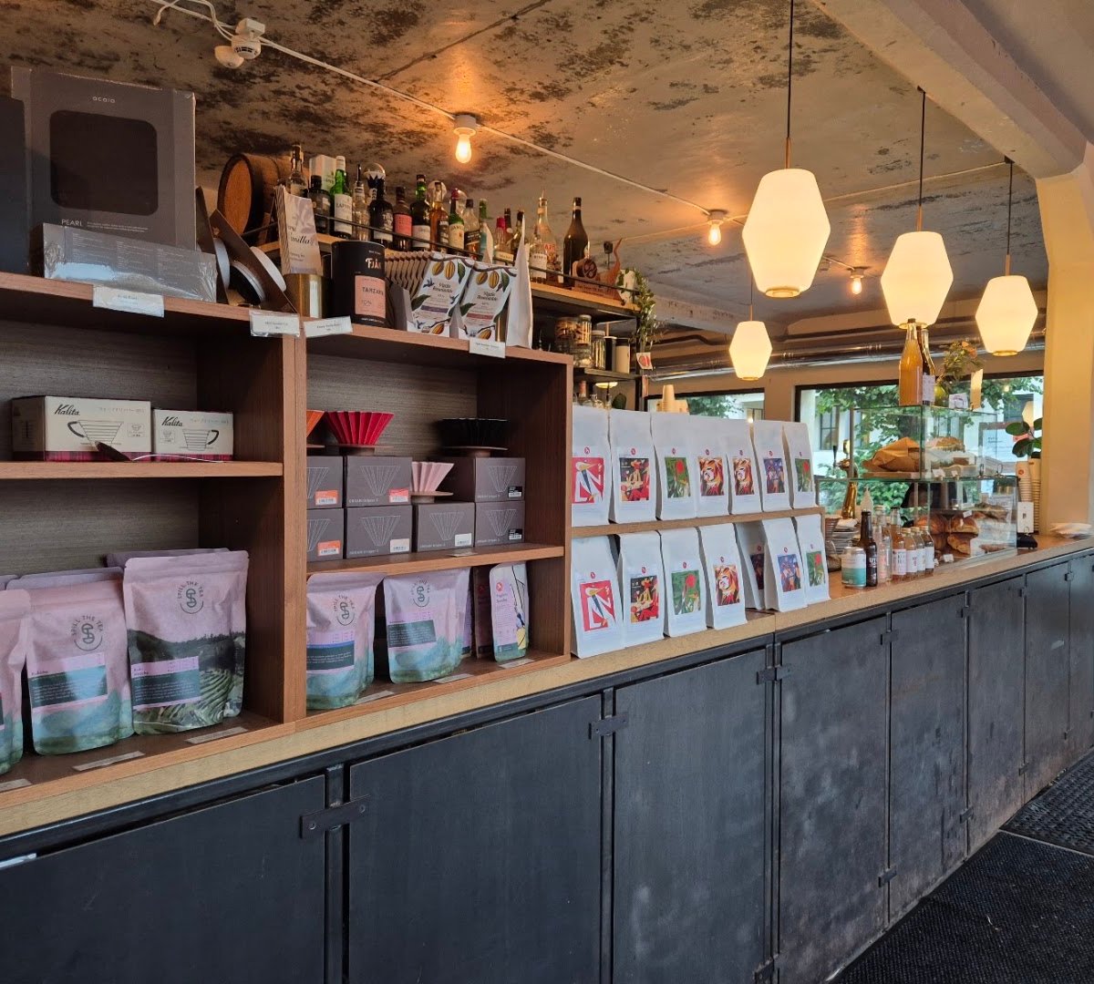 Interior of Fuglen Coffee Roasters, specialty coffee shop in Oslo