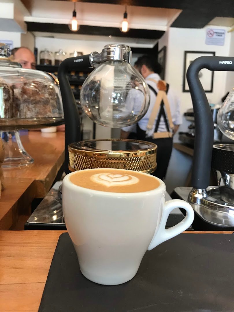 Coffee at Pólvora Café, specialty coffee shop in Mexico City