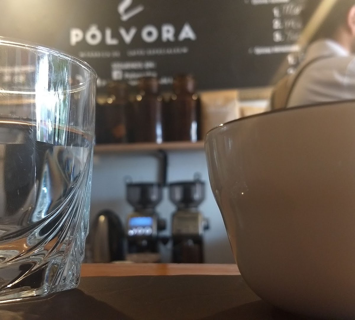 Interior of Pólvora Café, specialty coffee shop in Mexico City