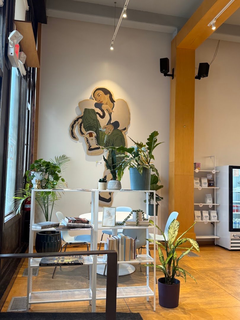 Interior of Lekko Coffee, specialty coffee shop in Cleveland