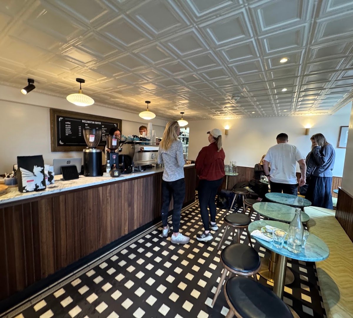 Interior of Wellington Coffee, specialty coffee shop in Edinburgh
