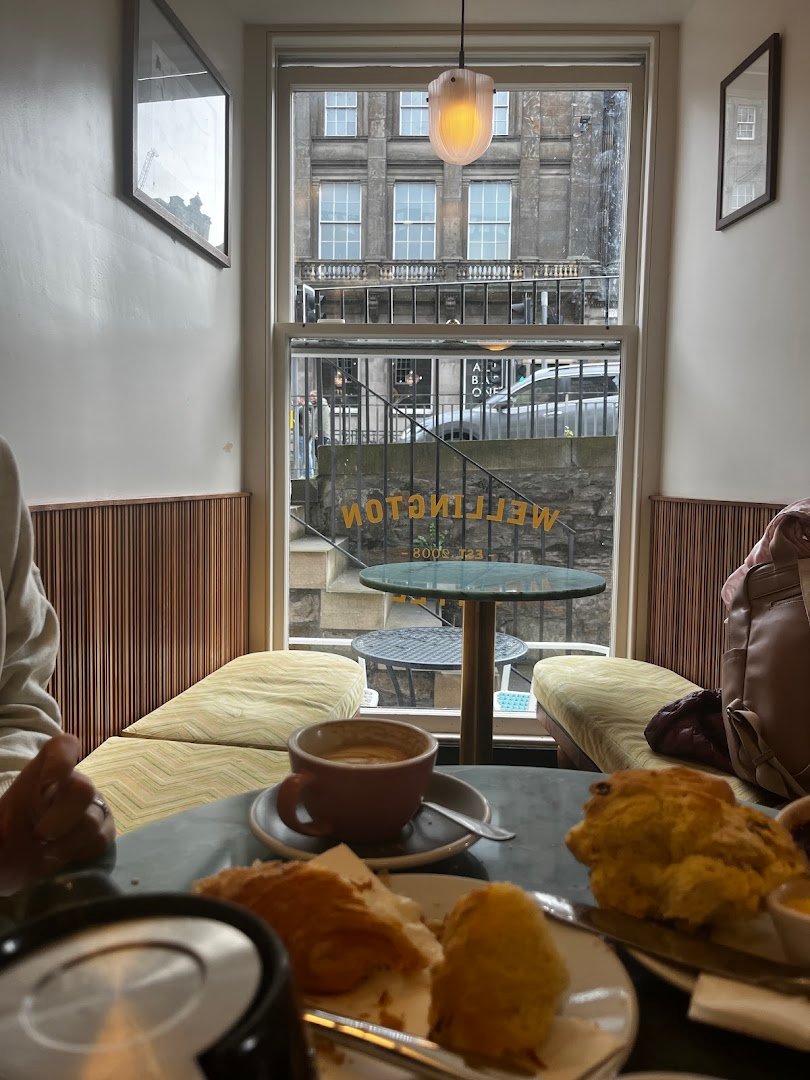 Interior of Wellington Coffee, specialty coffee shop in Edinburgh