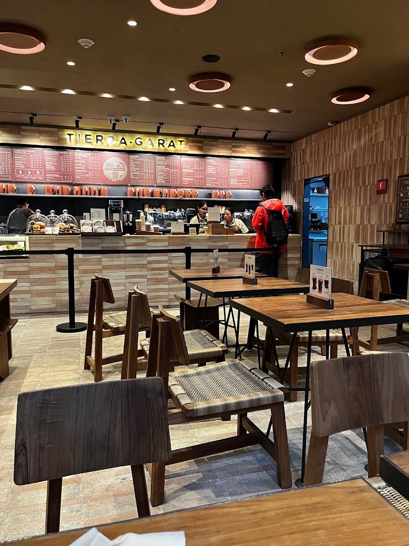 Interior of Tierra Garat, specialty coffee shop in Mexico City