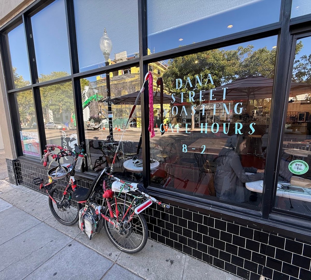 Storefront of Dana Street Roasting Company, specialty coffee shop in San Jose
