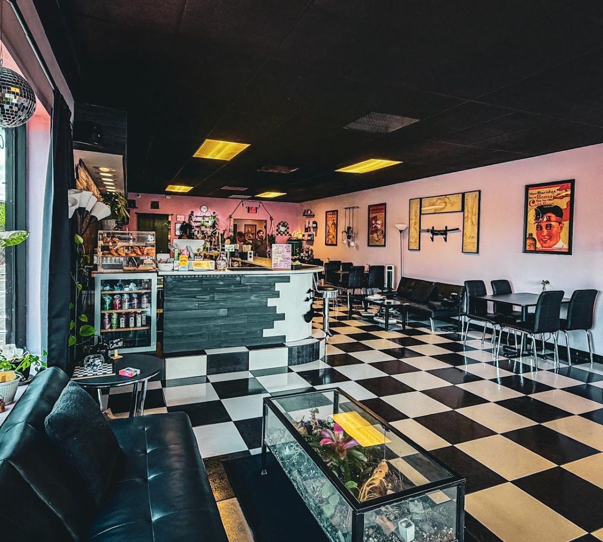 Interior of Bonsai Beverage Co., specialty coffee shop in Tampa-St. Petersburg