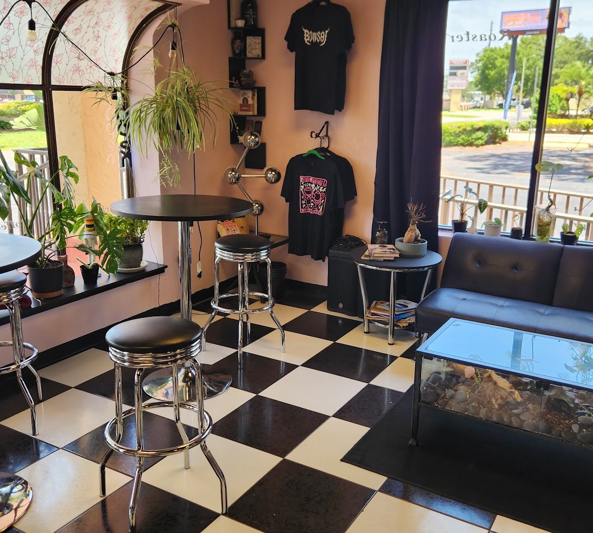 Interior of Bonsai Beverage Co., specialty coffee shop in Tampa-St. Petersburg