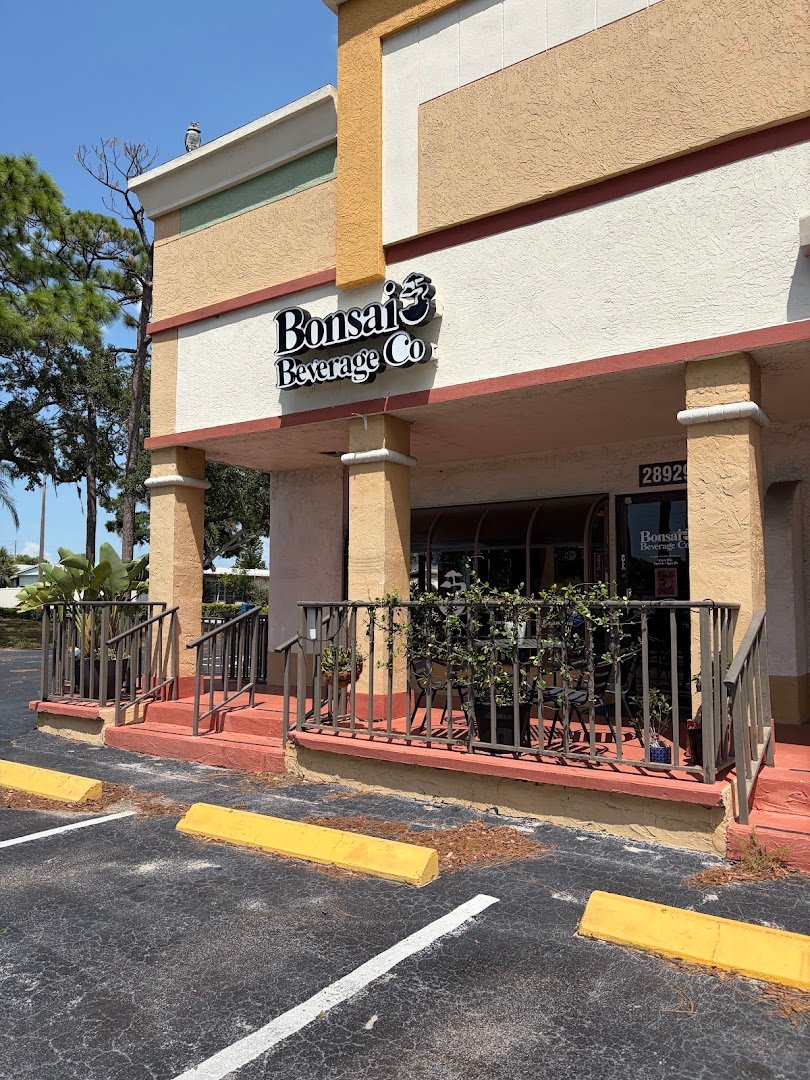 Storefront of Bonsai Beverage Co., specialty coffee shop in Tampa-St. Petersburg