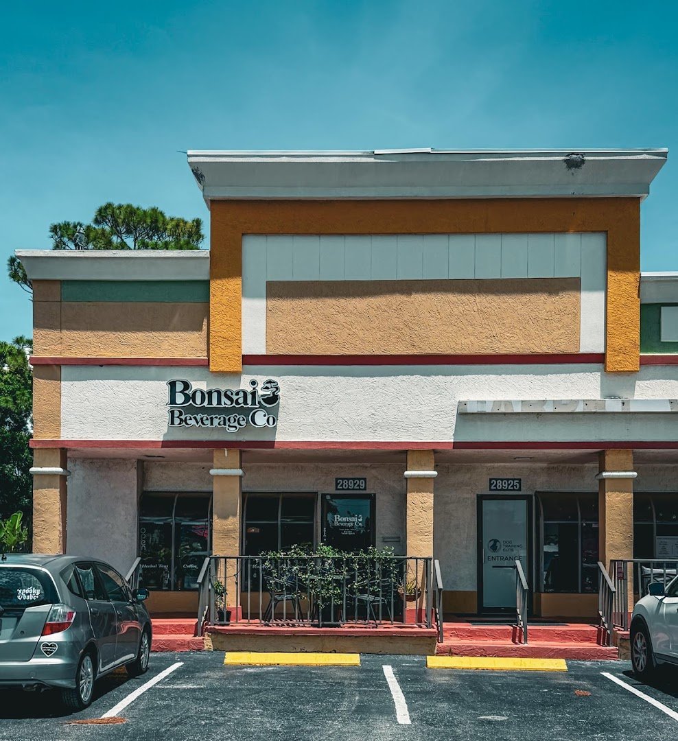 Storefront of Bonsai Beverage Co., specialty coffee shop in Tampa-St. Petersburg