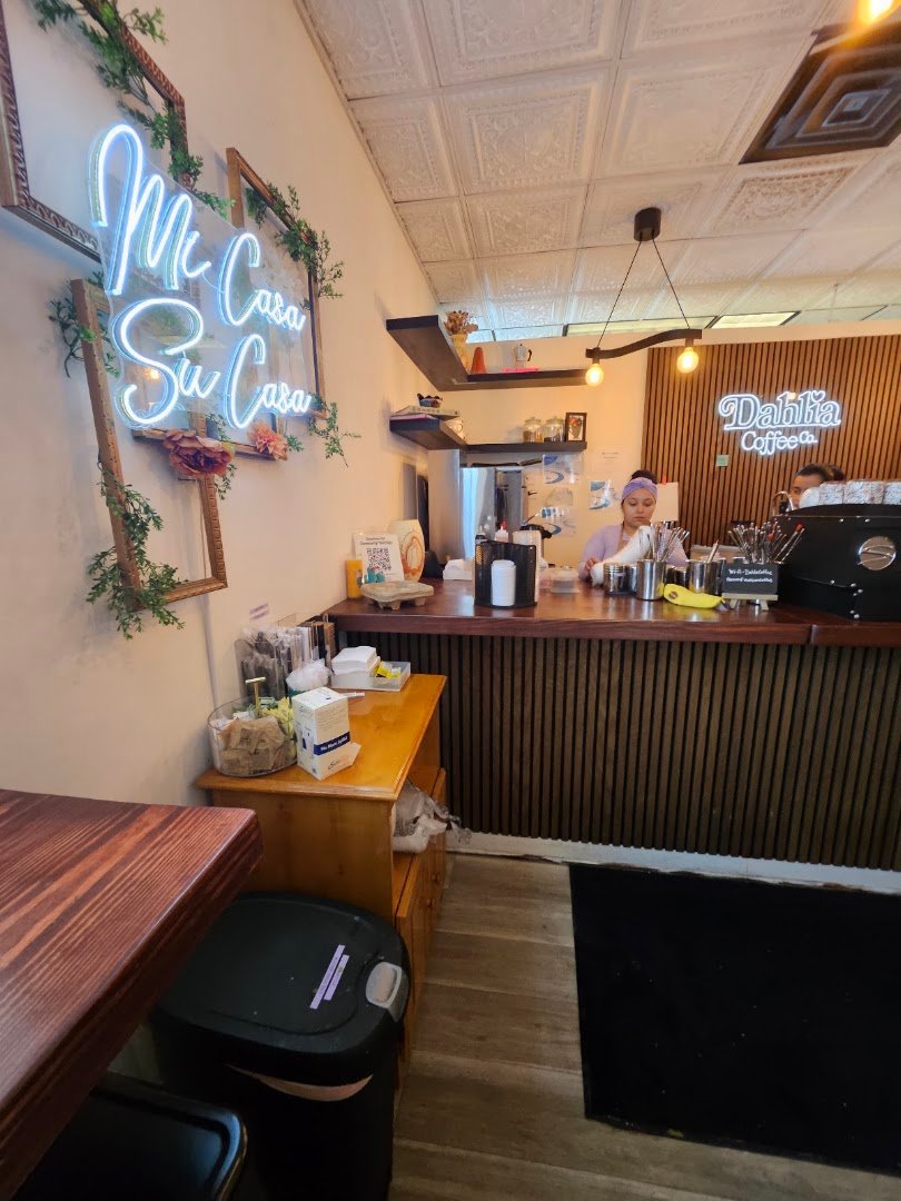 Interior of Dahlia Coffee Co, specialty coffee shop in Cleveland