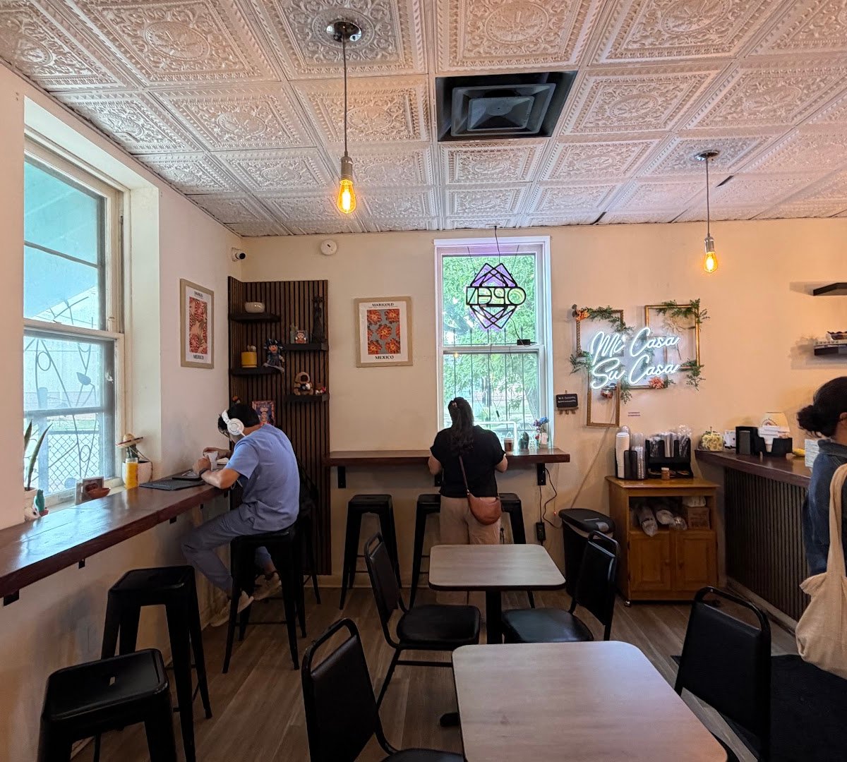 Interior of Dahlia Coffee Co, specialty coffee shop in Cleveland