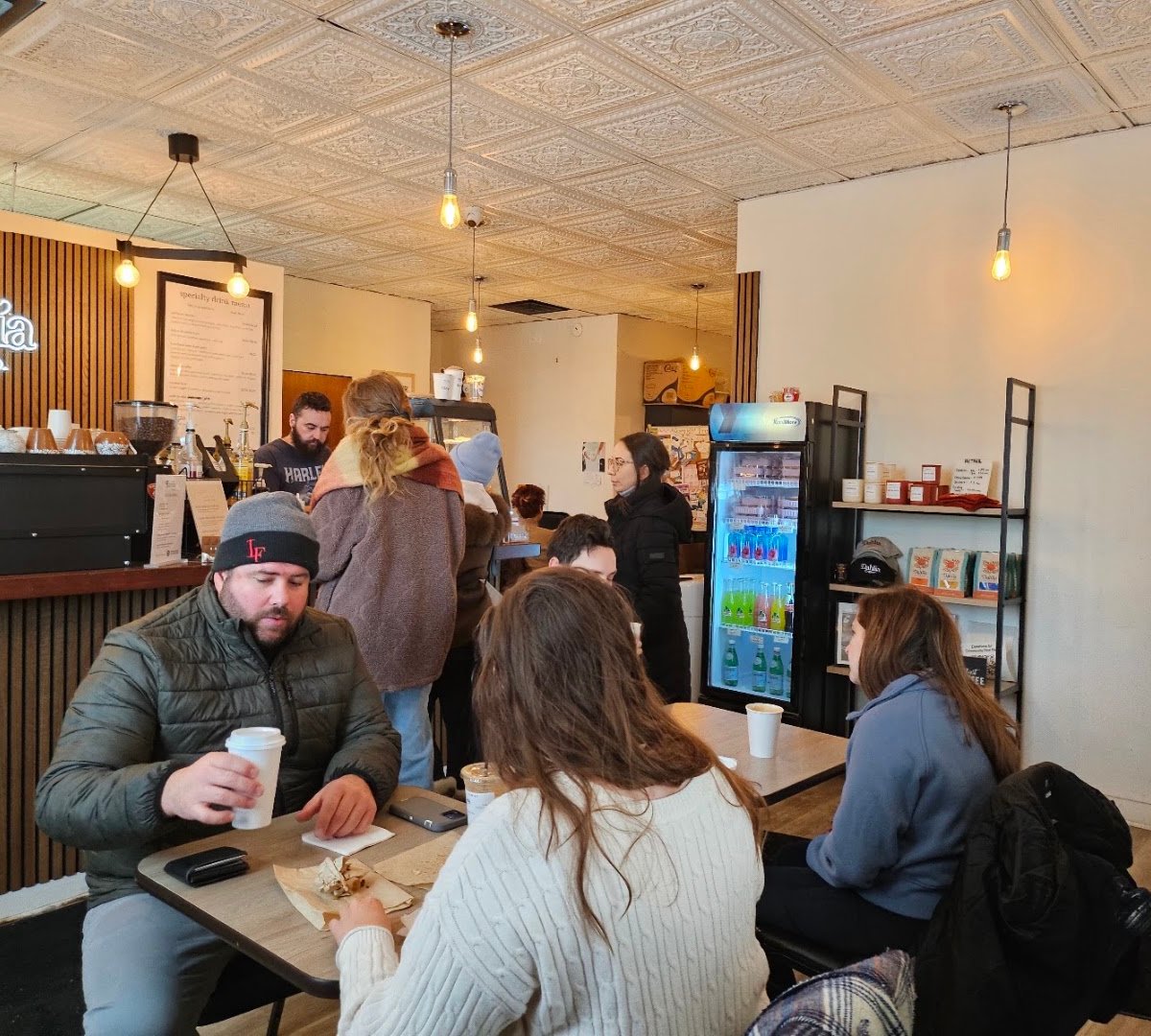 Interior of Dahlia Coffee Co, specialty coffee shop in Cleveland
