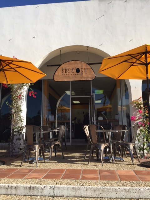 Storefront of Bree'Osh, specialty coffee shop in Santa Barbara