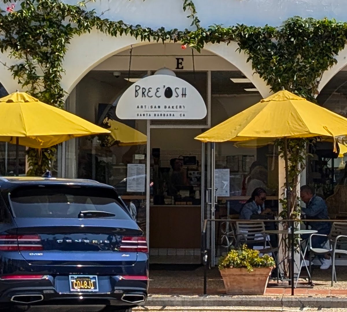 Storefront of Bree'Osh, specialty coffee shop in Santa Barbara