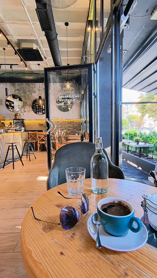 Interior of The Cups Coffee House, specialty coffee shop in Belgrade