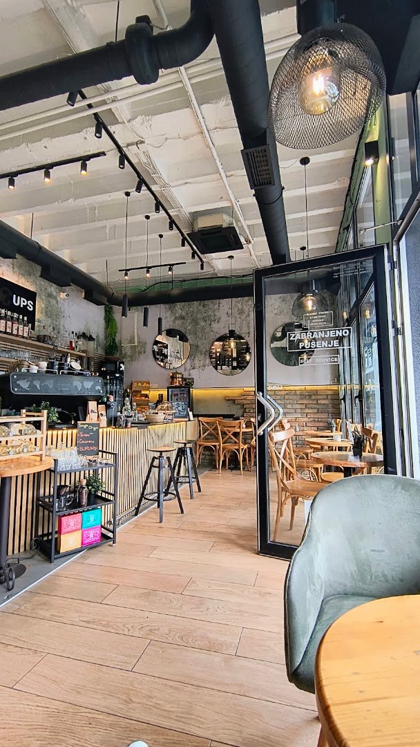 Interior of The Cups Coffee House, specialty coffee shop in Belgrade