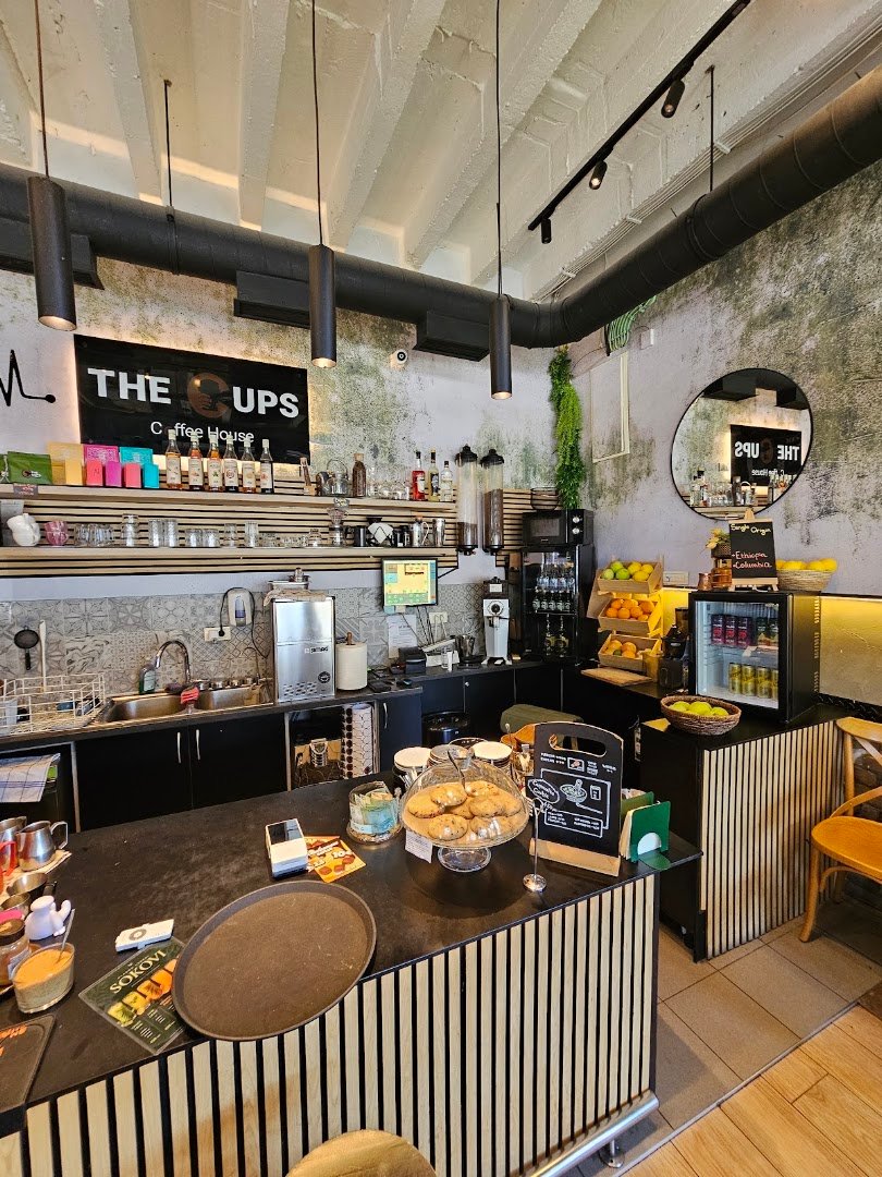 Interior of The Cups Coffee House, specialty coffee shop in Belgrade