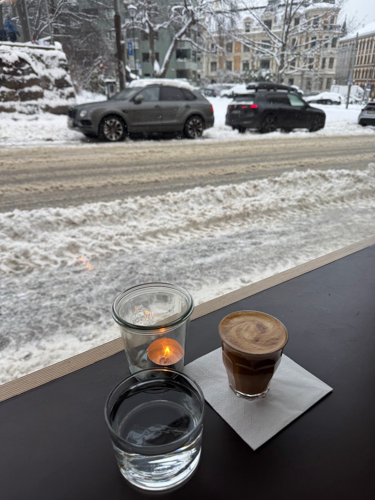 Coffee at Mocca kaffebar, specialty coffee shop in Oslo