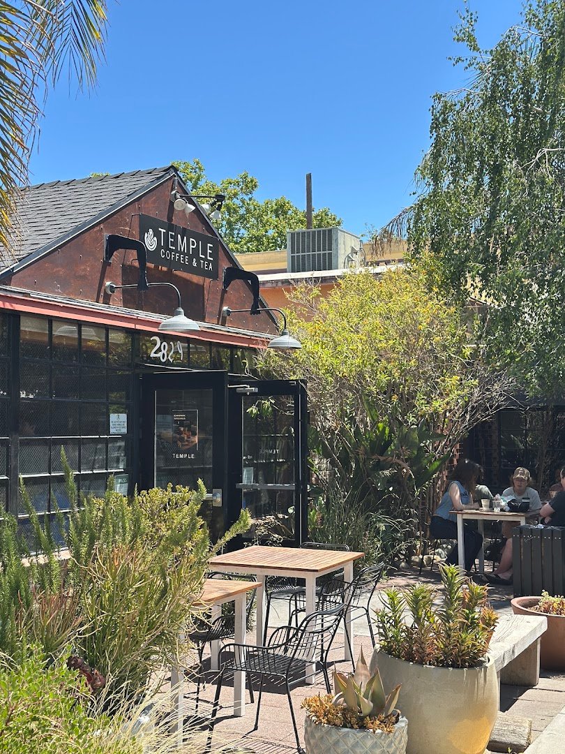 Storefront of Temple Coffee Roasters, specialty coffee shop in Sacramento