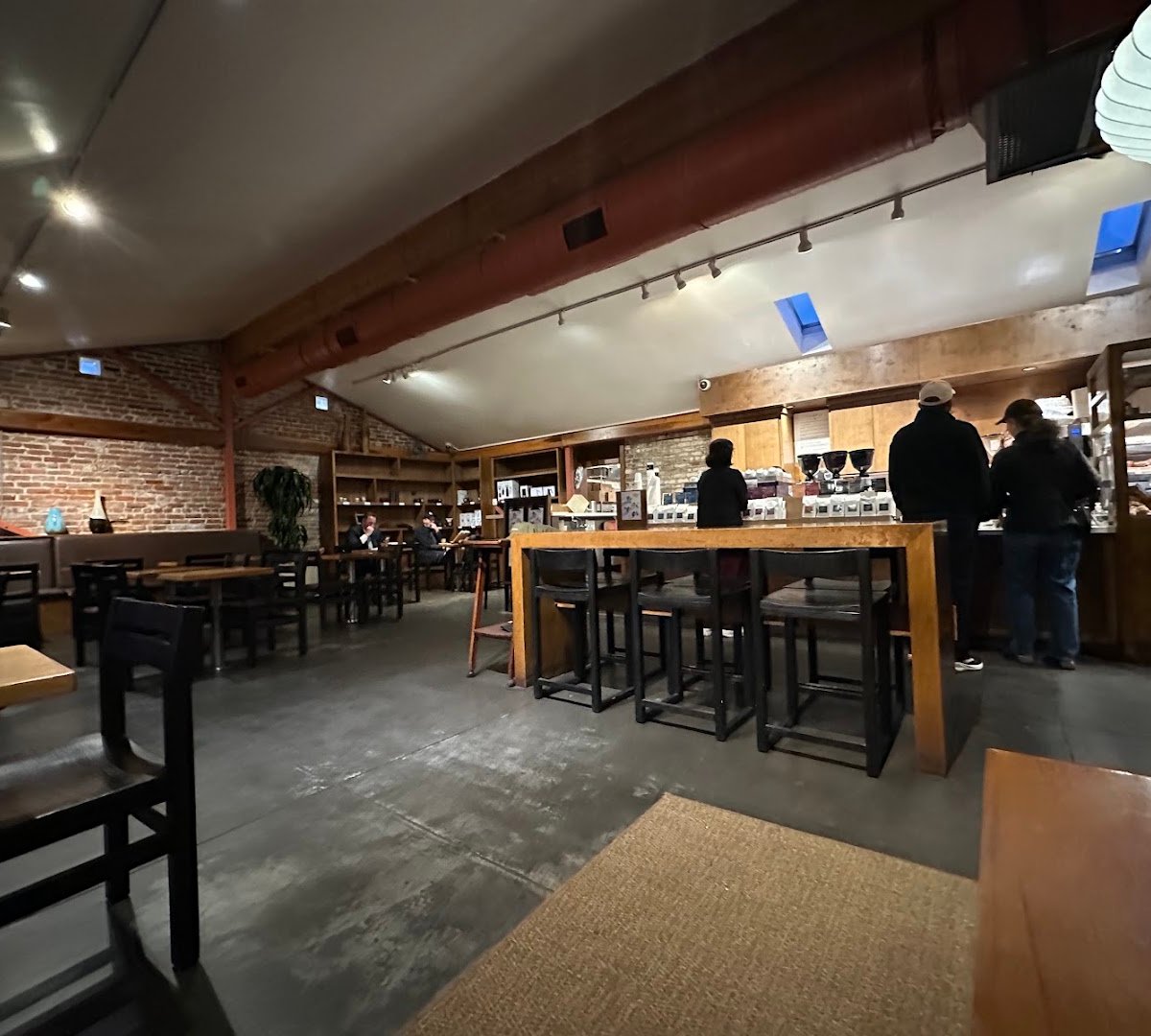 Interior of Temple Coffee Roasters, specialty coffee shop in Sacramento