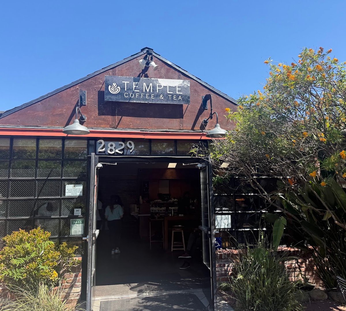Storefront of Temple Coffee Roasters, specialty coffee shop in Sacramento