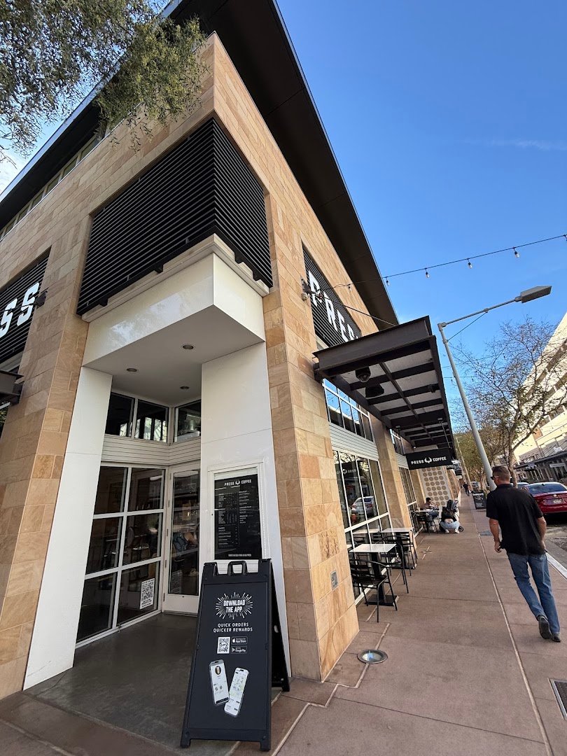 Storefront of Press Coffee - Scottsdale Quarter, specialty coffee shop in Scottsdale