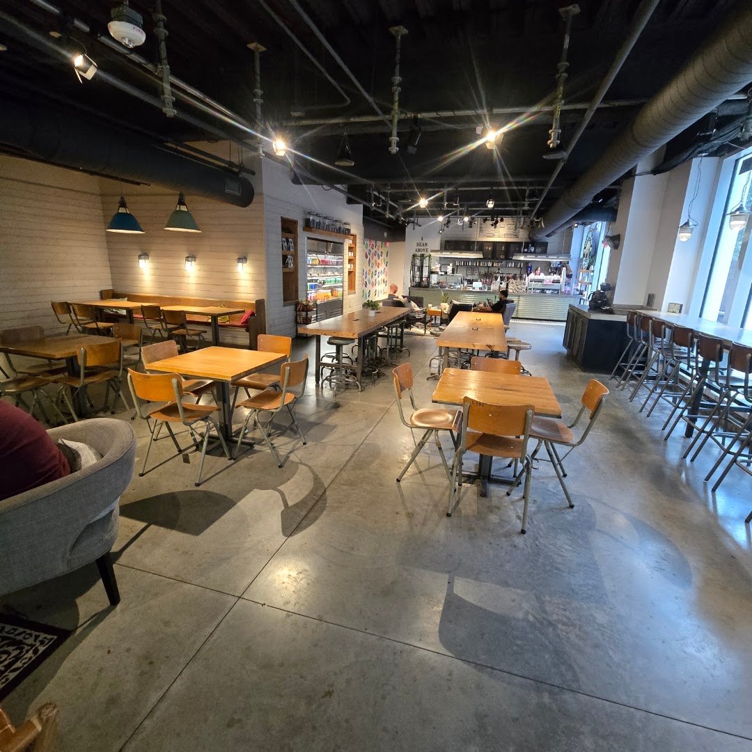 Interior of Waterbean Coffee, specialty coffee shop in Charlotte