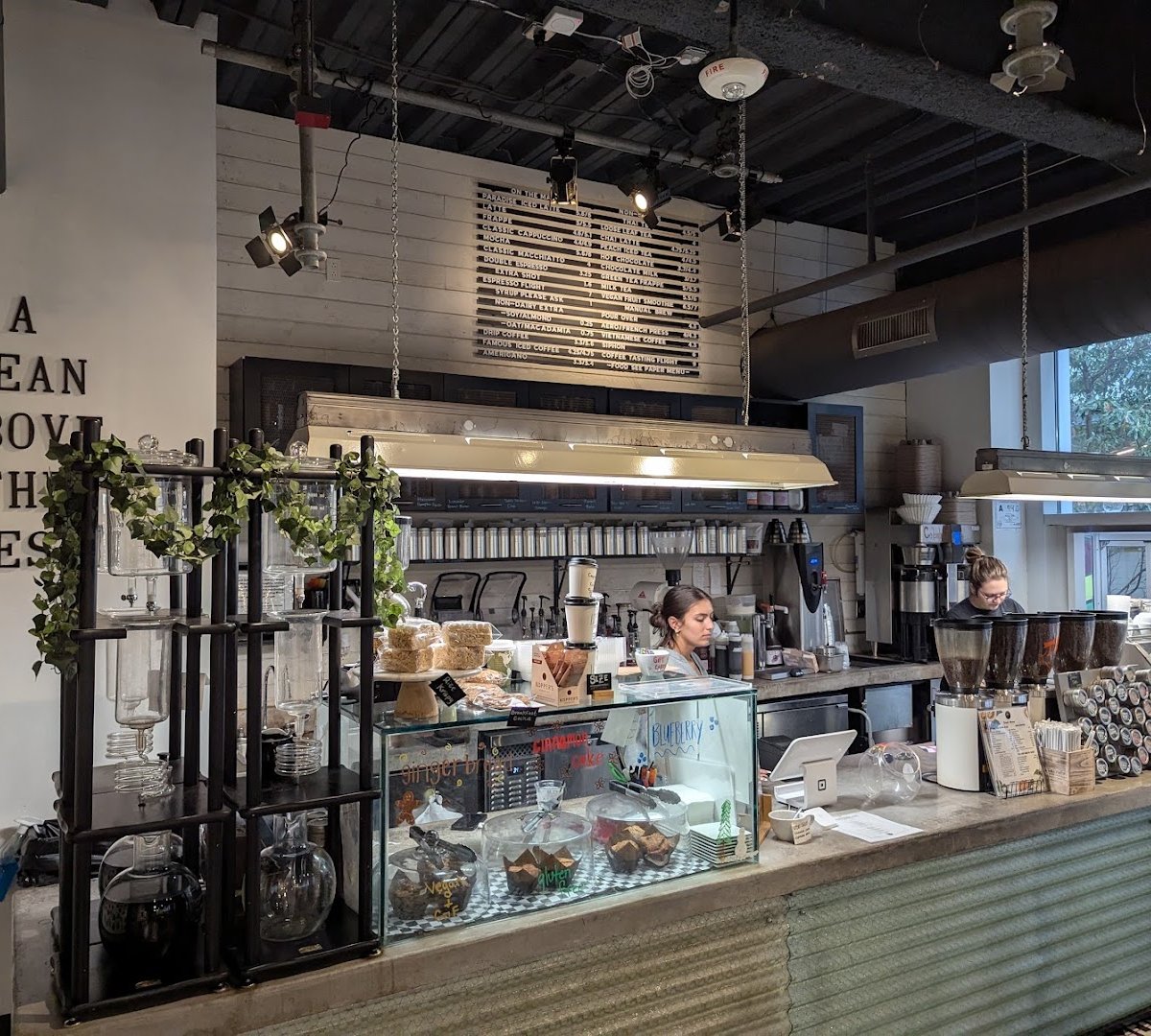 Interior of Waterbean Coffee, specialty coffee shop in Charlotte