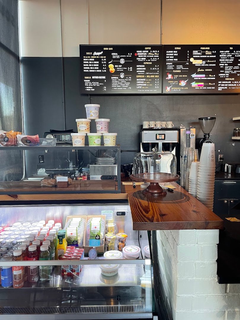 Interior of Merit Coffee, specialty coffee shop in San Antonio