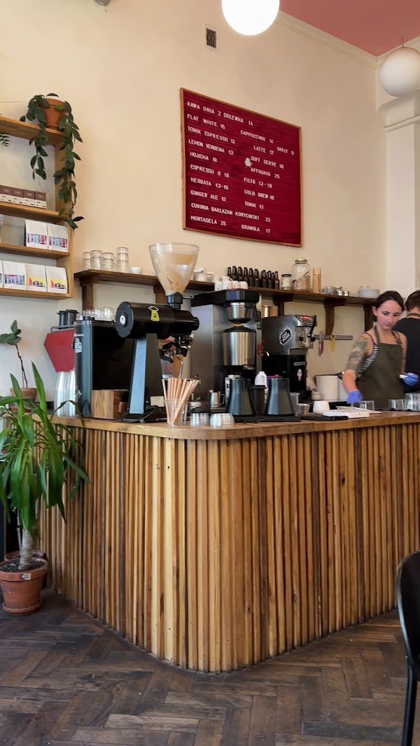Interior of Forum, specialty coffee shop in Warsaw