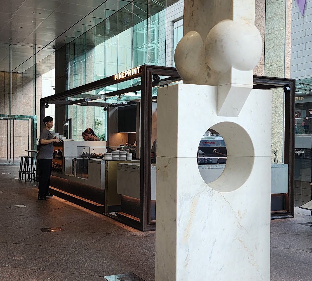 Storefront of FINEPRINT, specialty coffee shop in Hong Kong