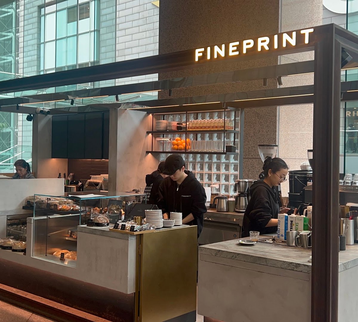 Storefront of FINEPRINT, specialty coffee shop in Hong Kong