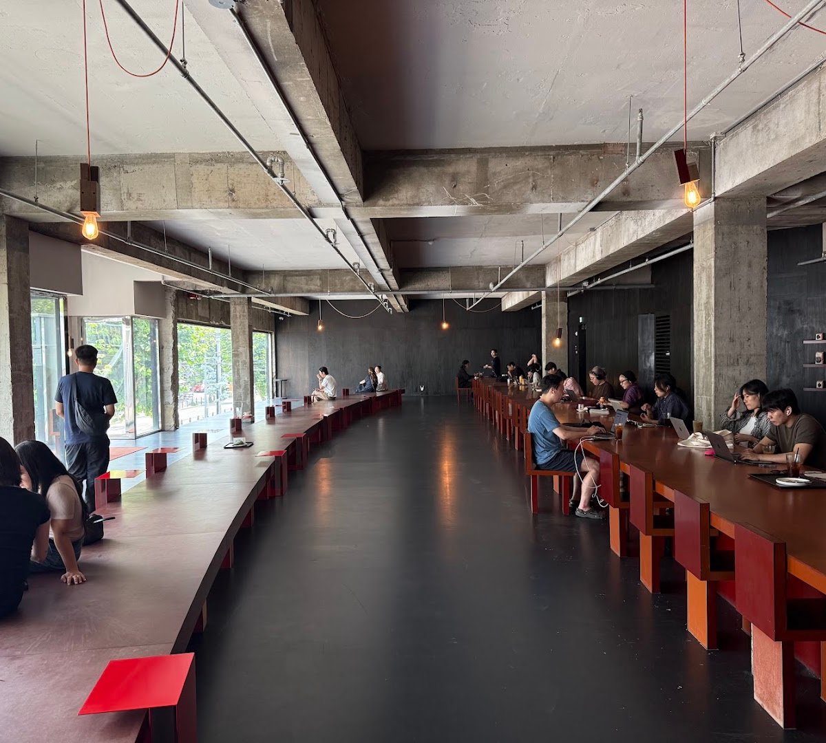 Interior of Anthracite Coffee Yeonhui, specialty coffee shop in Seoul