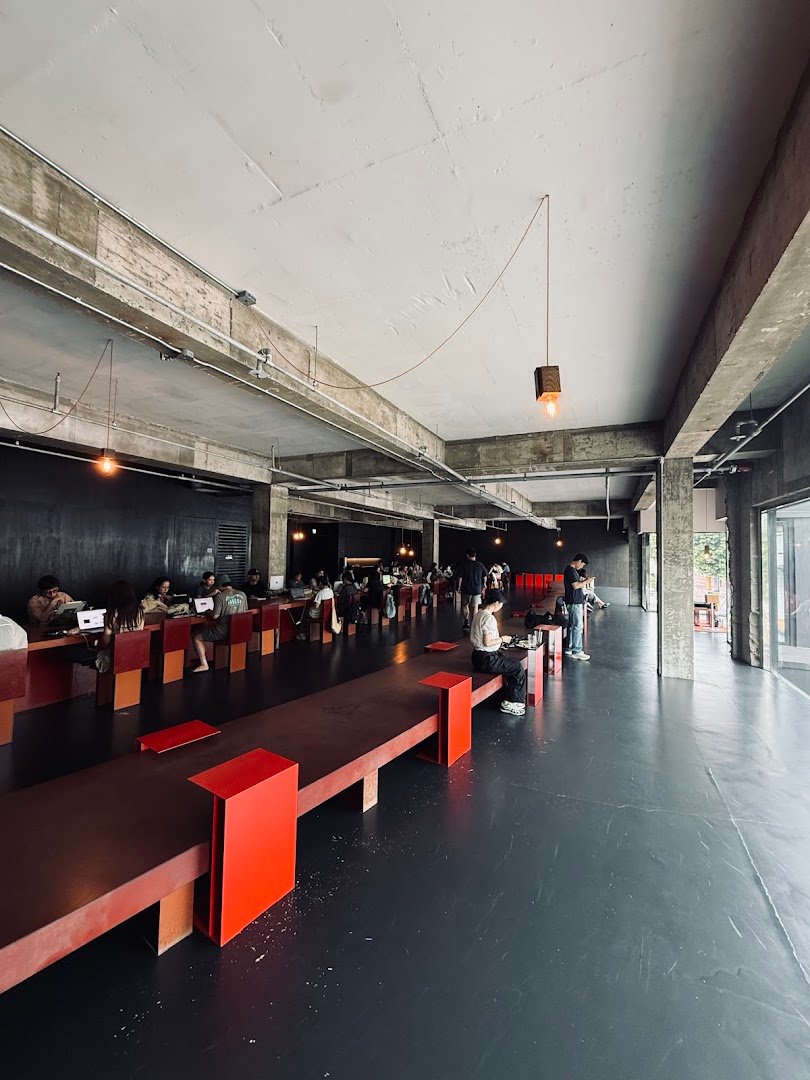 Interior of Anthracite Coffee Yeonhui, specialty coffee shop in Seoul