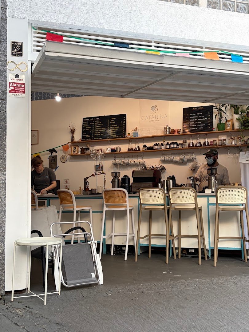 Interior of Catarina Coffee and Love, specialty coffee shop in São Paulo