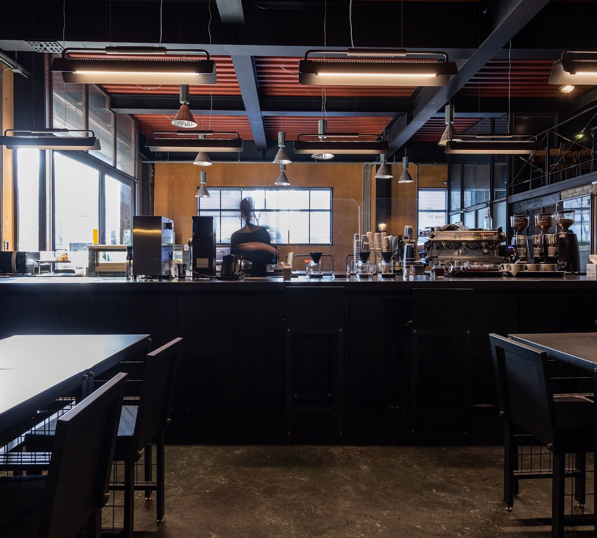 Interior of BEAN BROTHERS Hapjeong, specialty coffee shop in Seoul