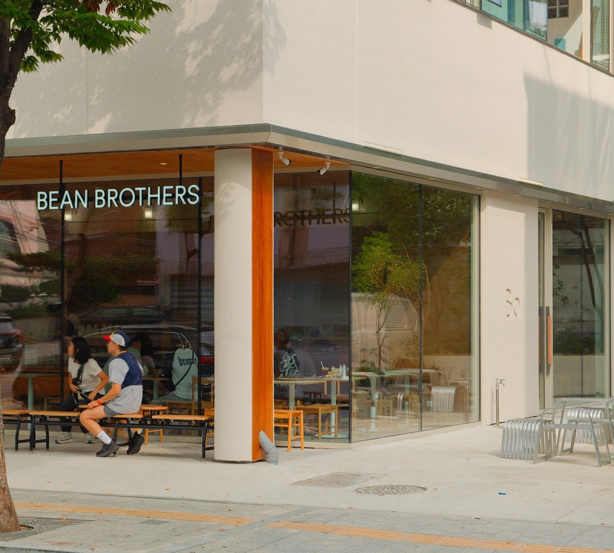 Storefront of BEAN BROTHERS Hapjeong, specialty coffee shop in Seoul