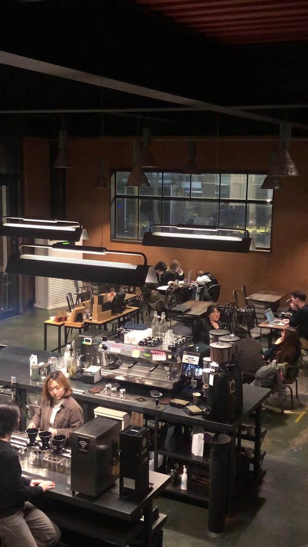 Interior of BEAN BROTHERS Hapjeong, specialty coffee shop in Seoul