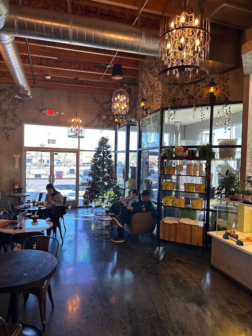 Interior of Bad Owl Coffee Roasters, specialty coffee shop in Las Vegas