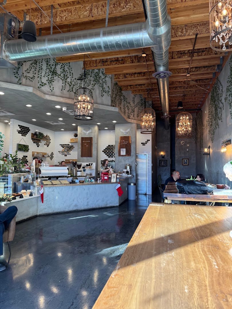 Interior of Bad Owl Coffee Roasters, specialty coffee shop in Las Vegas