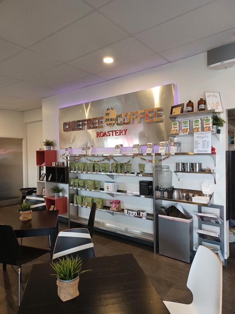 Interior of Carefree Coffee Roastery, specialty coffee shop in Scottsdale