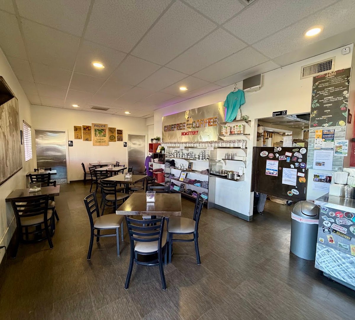 Interior of Carefree Coffee Roastery, specialty coffee shop in Scottsdale